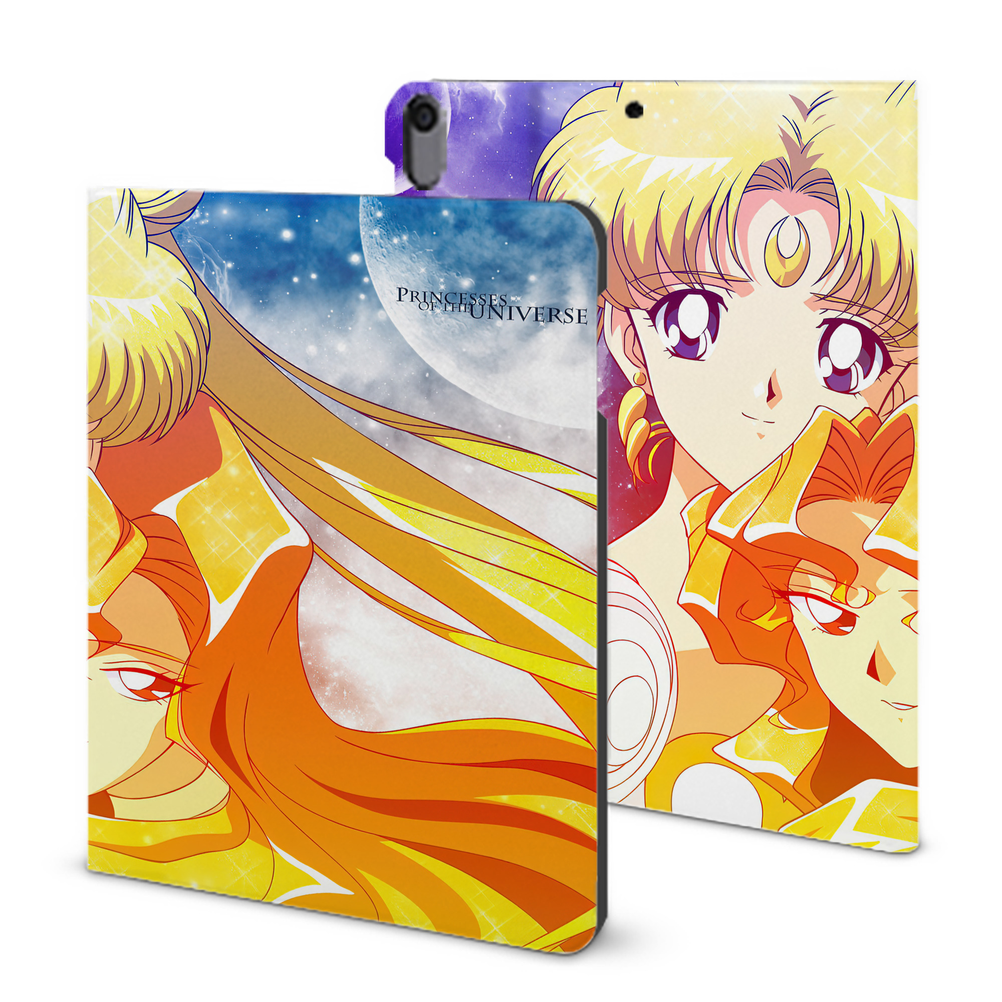 （画像用） 美少女戦士セーラームーン Sailor Moon IPad ケース ブック型 PUレザー TPU 耐衝撃 軽量 薄型 ペン収納なし 全面保護 IPad 各モデル対応